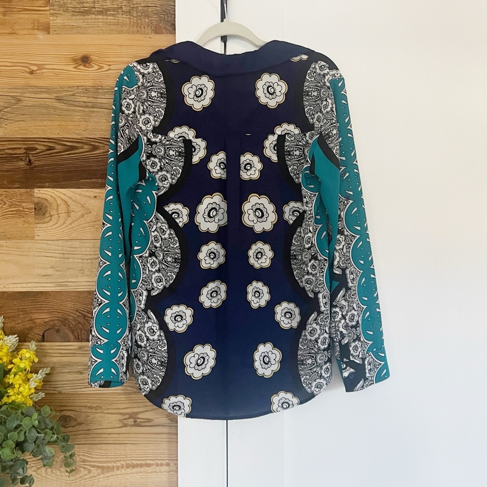 Express Portofino Shirt Blue Pattern - Picture 4 of 6